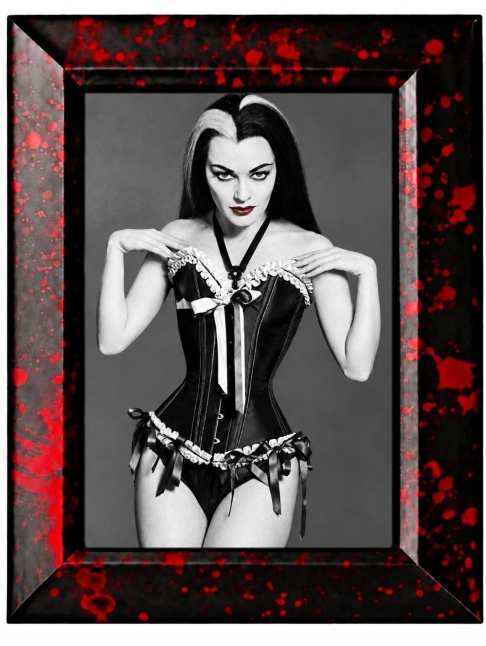 Lilly Munster The Munsters Vintage Red Lips Framed Horror Goth Gothic Photo Art